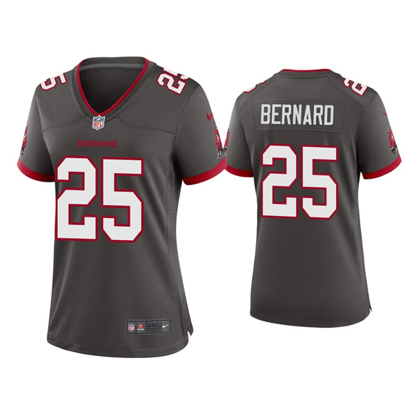 Women's Tampa Bay Buccaneers #25 Giovani Bernard Grey 2021 Limited Stitched Jersey(Run Small)